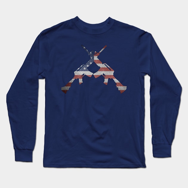 'Merica Long Sleeve T-Shirt by richardsimpsonart